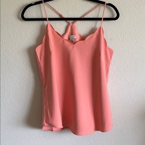 Pink J. Crew Scalloped Cami